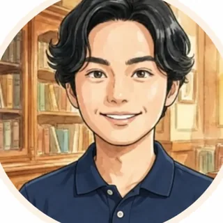 代表 柳田真久主の似顔絵